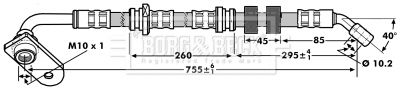 BORG & BECK Тормозной шланг BBH7210